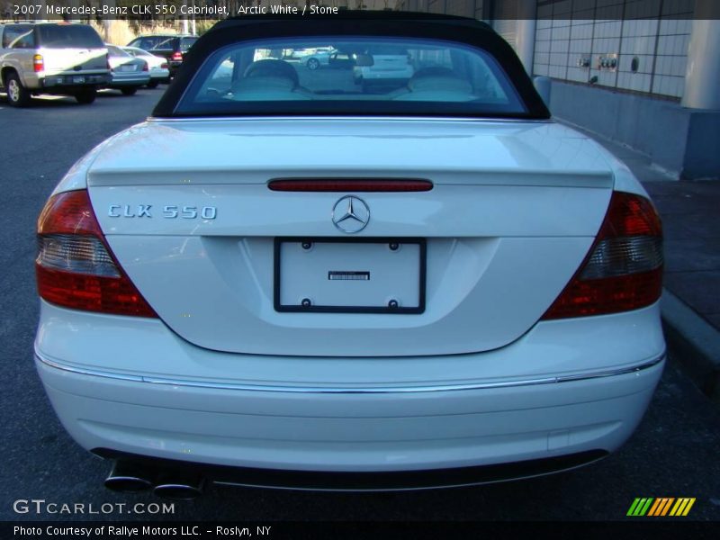 Arctic White / Stone 2007 Mercedes-Benz CLK 550 Cabriolet