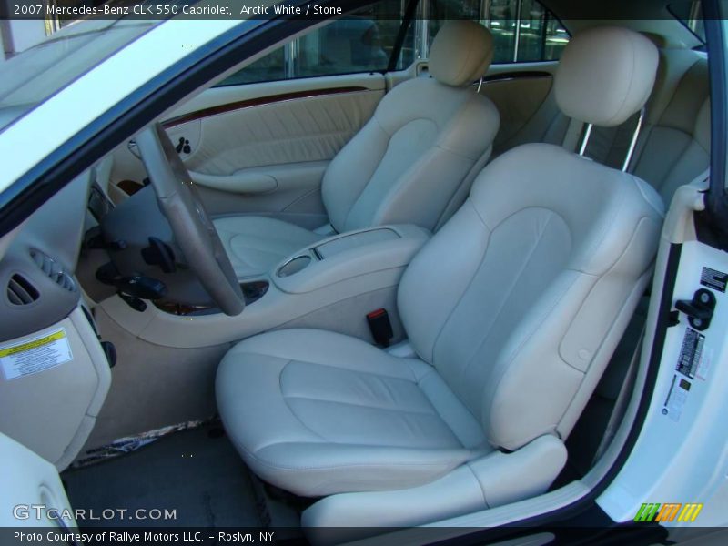 Arctic White / Stone 2007 Mercedes-Benz CLK 550 Cabriolet