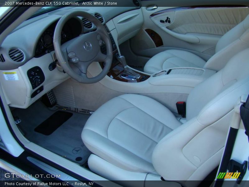 Arctic White / Stone 2007 Mercedes-Benz CLK 550 Cabriolet