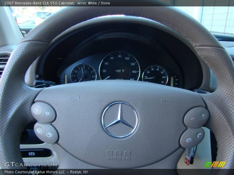 Arctic White / Stone 2007 Mercedes-Benz CLK 550 Cabriolet