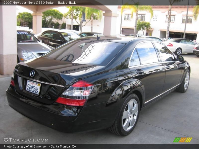 Black / Black 2007 Mercedes-Benz S 550 Sedan