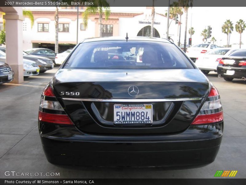 Black / Black 2007 Mercedes-Benz S 550 Sedan