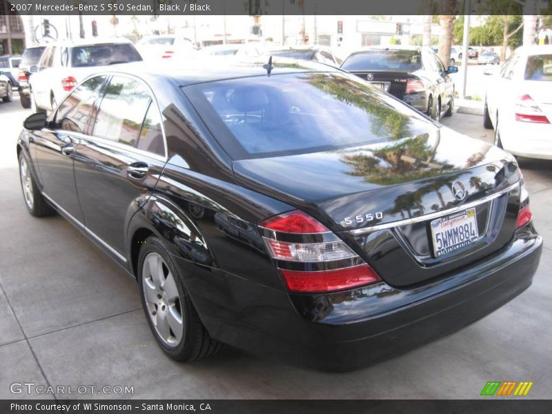 Black / Black 2007 Mercedes-Benz S 550 Sedan