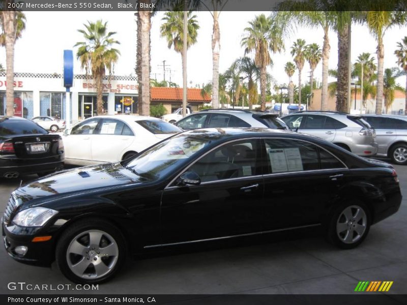 Black / Black 2007 Mercedes-Benz S 550 Sedan