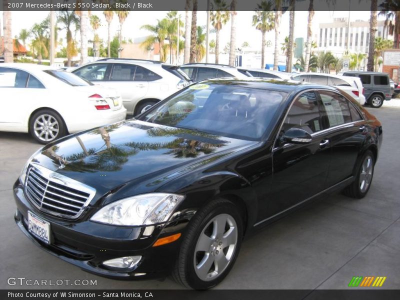 Black / Black 2007 Mercedes-Benz S 550 Sedan