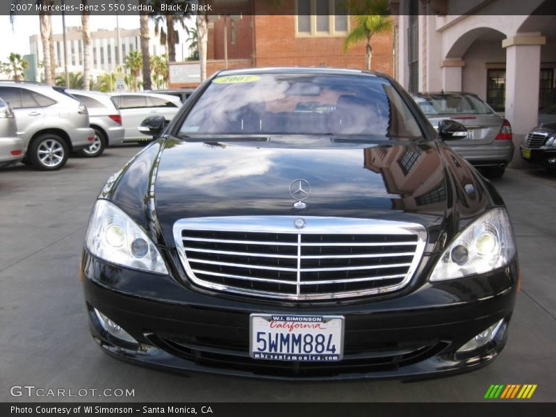 Black / Black 2007 Mercedes-Benz S 550 Sedan