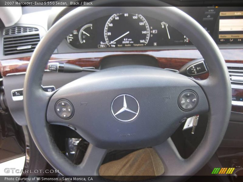 Black / Black 2007 Mercedes-Benz S 550 Sedan