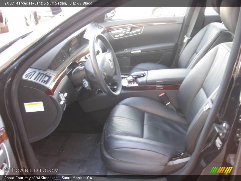 Black / Black 2007 Mercedes-Benz S 550 Sedan