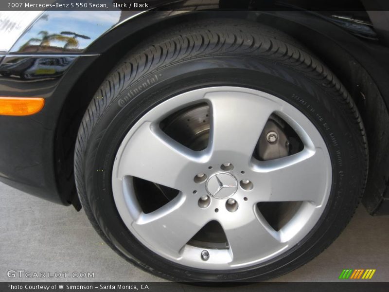 Black / Black 2007 Mercedes-Benz S 550 Sedan