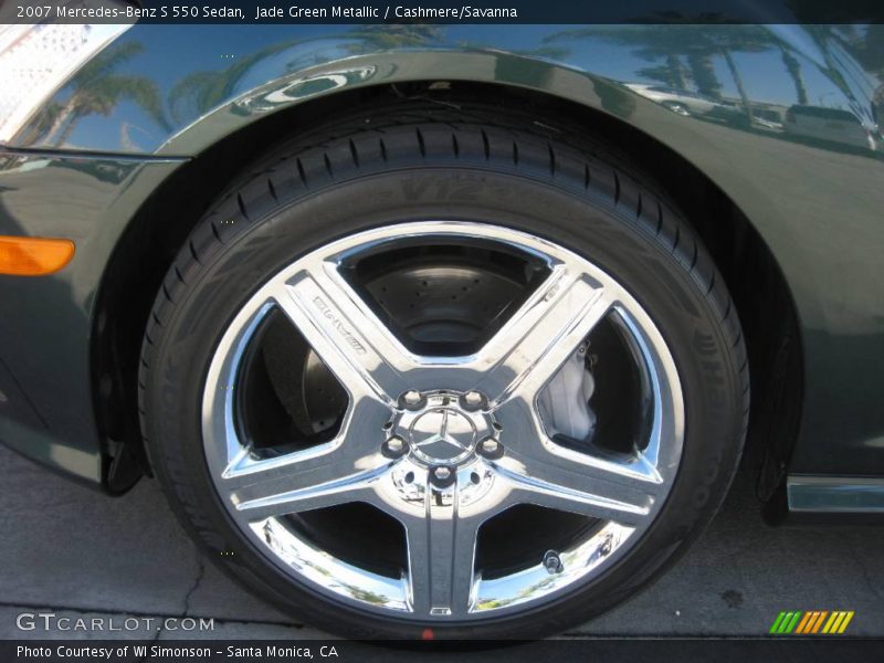 Jade Green Metallic / Cashmere/Savanna 2007 Mercedes-Benz S 550 Sedan