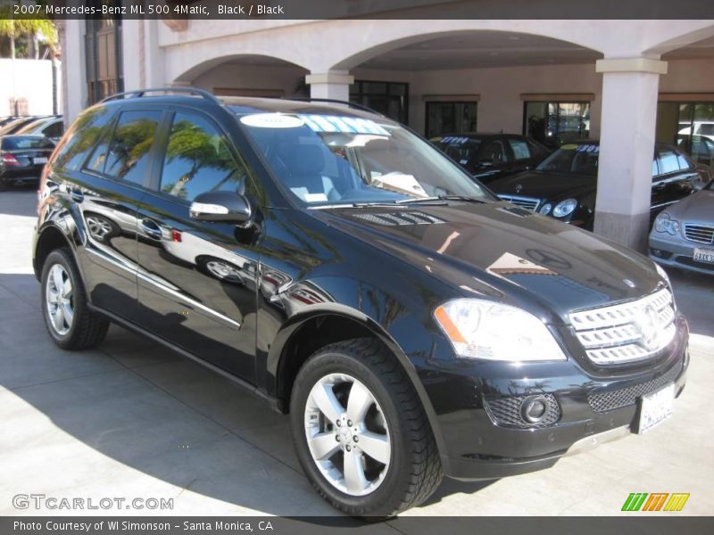 Black / Black 2007 Mercedes-Benz ML 500 4Matic