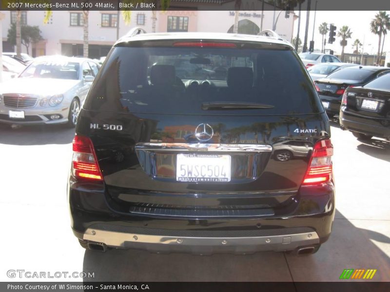 Black / Black 2007 Mercedes-Benz ML 500 4Matic