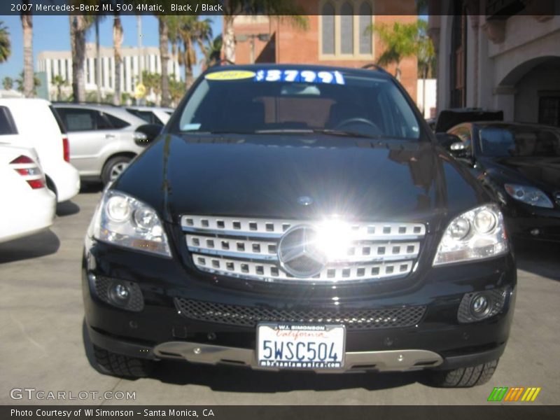 Black / Black 2007 Mercedes-Benz ML 500 4Matic