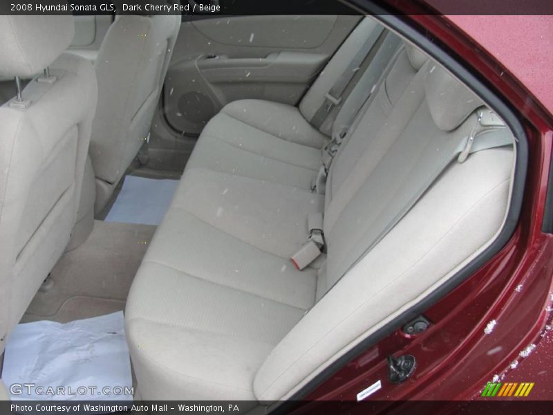 Dark Cherry Red / Beige 2008 Hyundai Sonata GLS