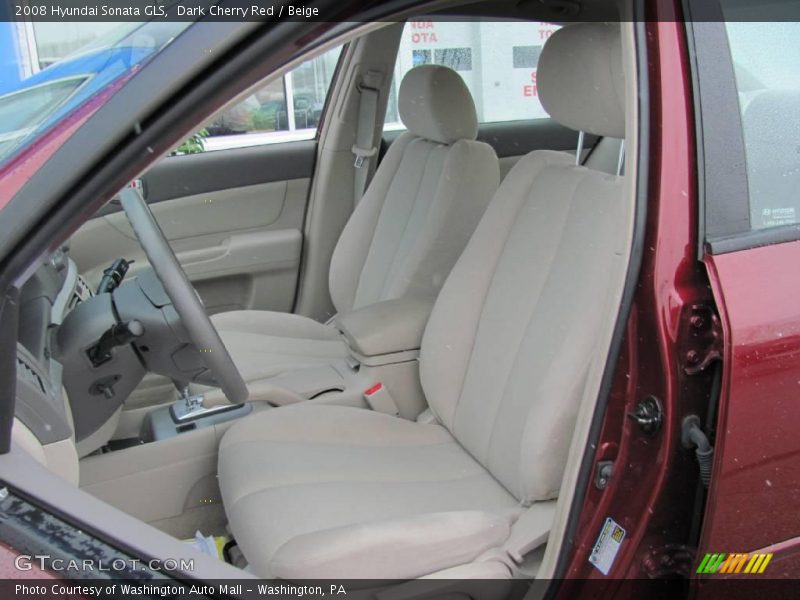 Dark Cherry Red / Beige 2008 Hyundai Sonata GLS