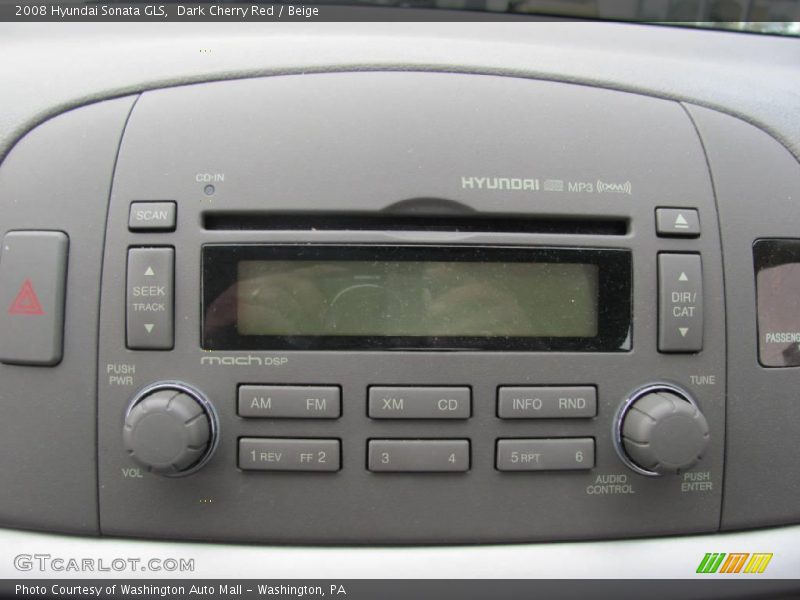 Dark Cherry Red / Beige 2008 Hyundai Sonata GLS
