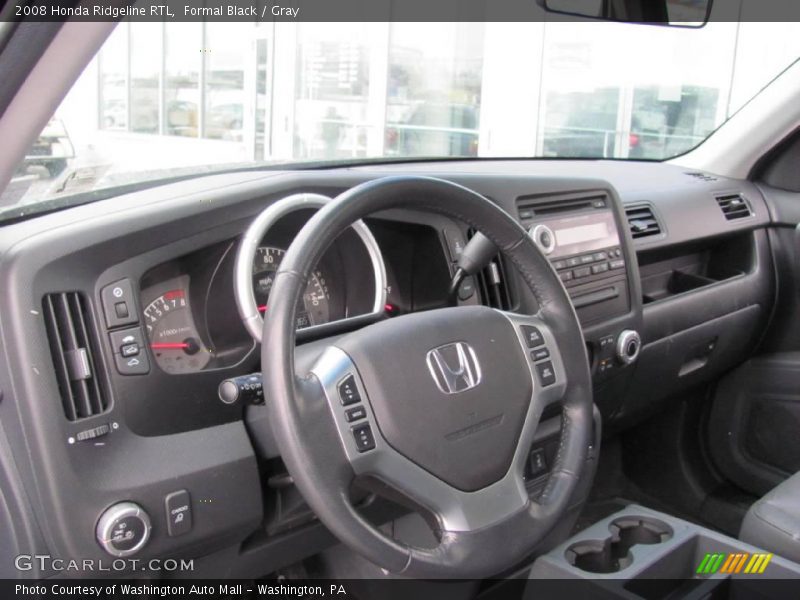 Formal Black / Gray 2008 Honda Ridgeline RTL
