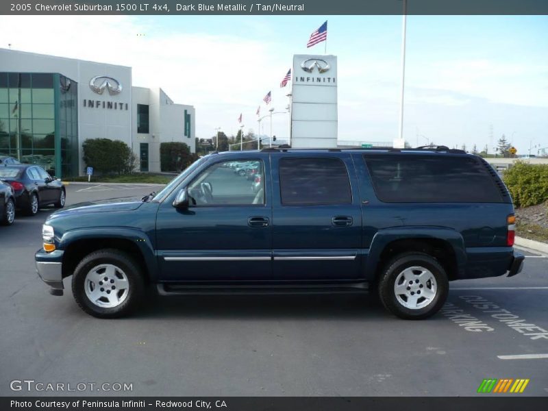 Dark Blue Metallic / Tan/Neutral 2005 Chevrolet Suburban 1500 LT 4x4