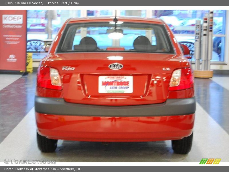 Tropical Red / Gray 2009 Kia Rio LX Sedan