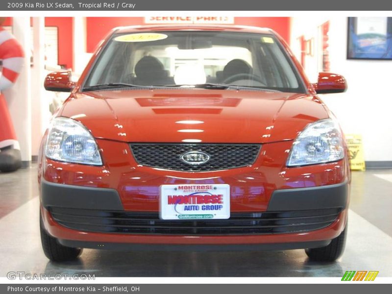 Tropical Red / Gray 2009 Kia Rio LX Sedan