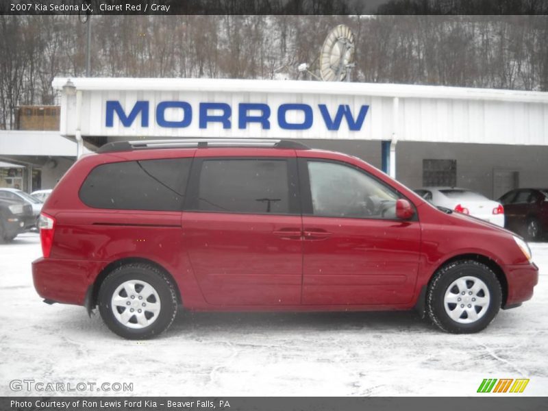 Claret Red / Gray 2007 Kia Sedona LX