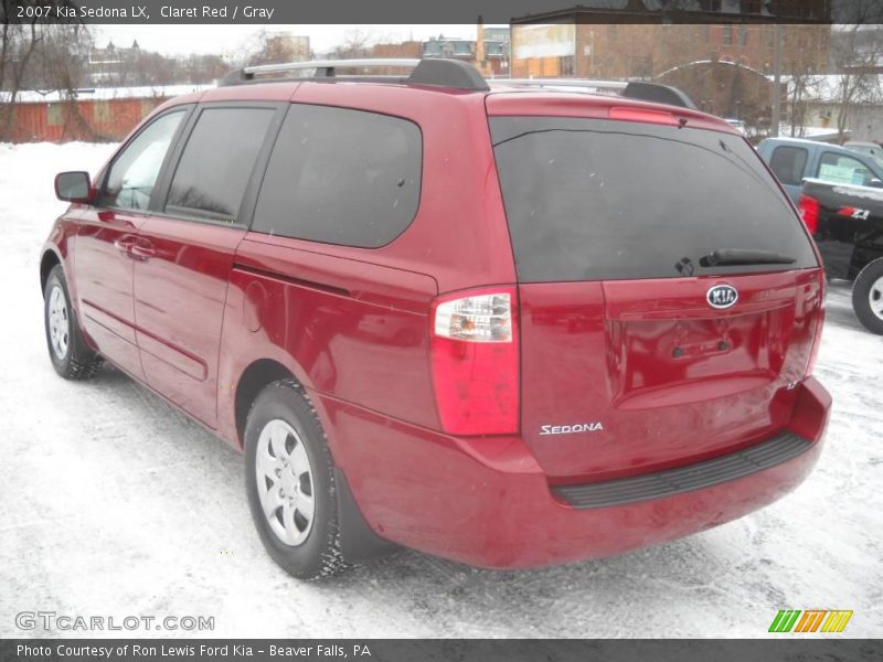Claret Red / Gray 2007 Kia Sedona LX