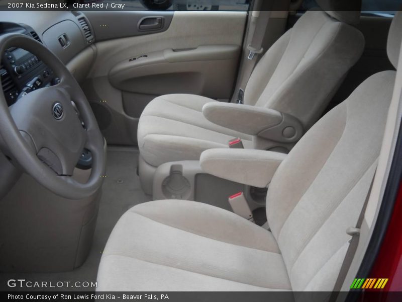 Claret Red / Gray 2007 Kia Sedona LX