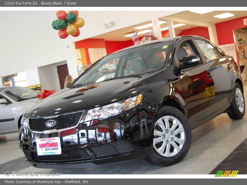 Ebony Black / Stone 2010 Kia Forte EX