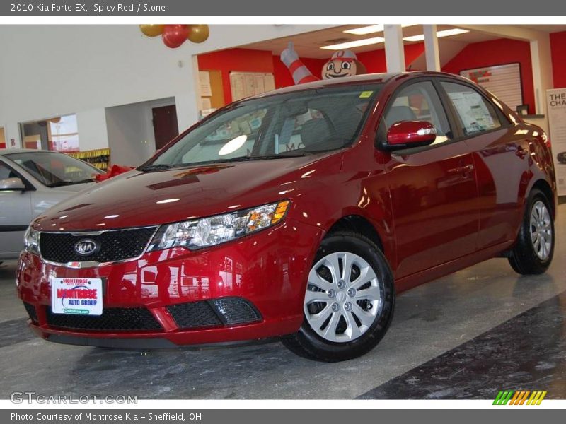 Spicy Red / Stone 2010 Kia Forte EX