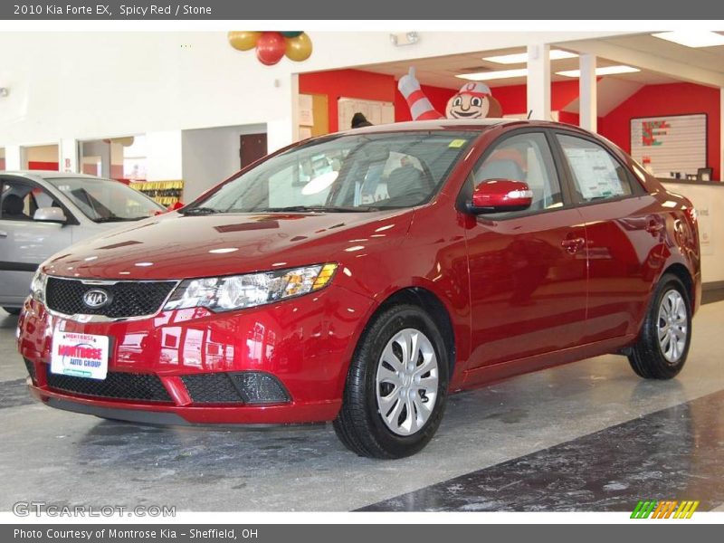 Spicy Red / Stone 2010 Kia Forte EX