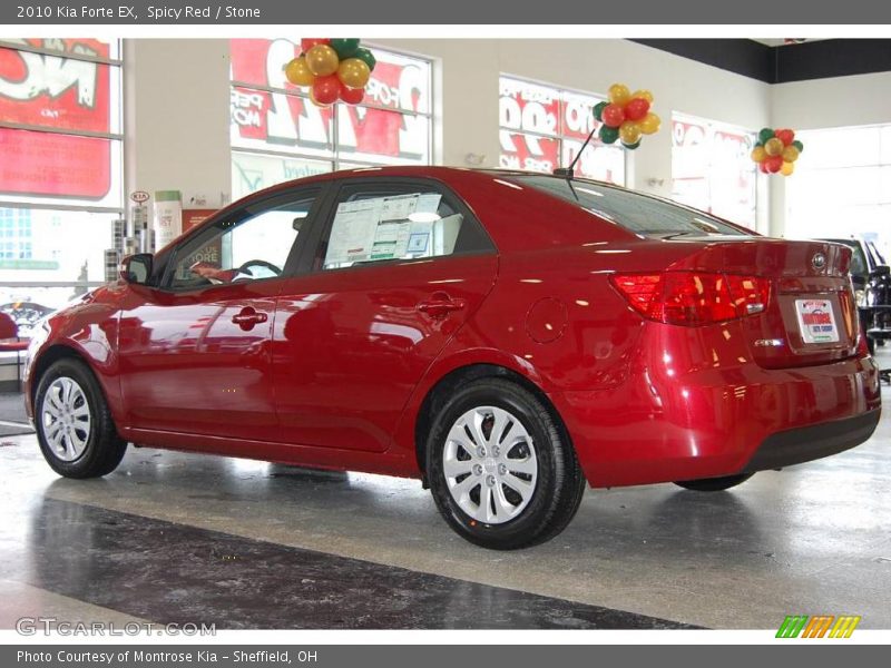 Spicy Red / Stone 2010 Kia Forte EX