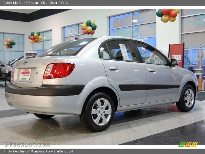 Clear Silver / Gray 2009 Kia Rio LX Sedan