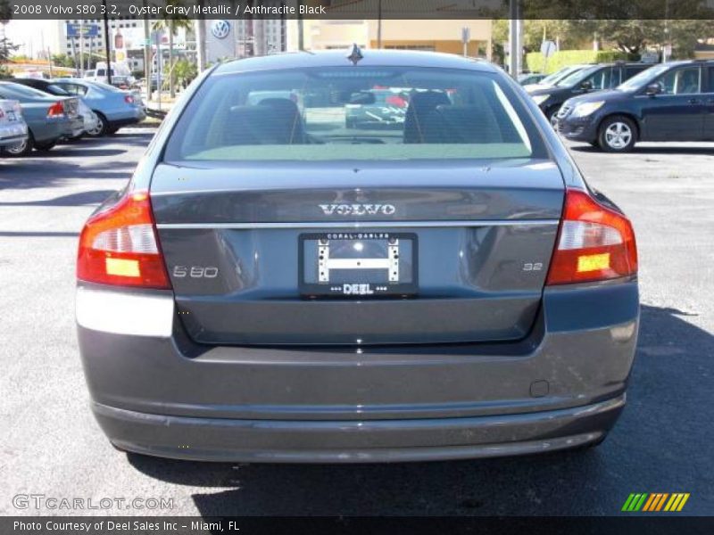Oyster Gray Metallic / Anthracite Black 2008 Volvo S80 3.2