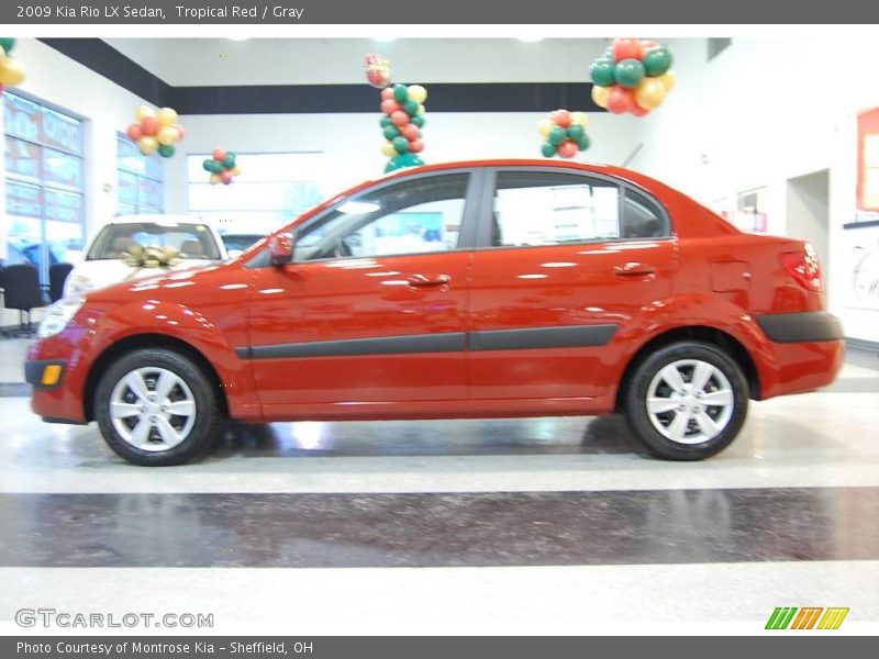 Tropical Red / Gray 2009 Kia Rio LX Sedan