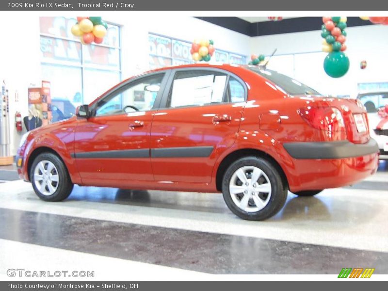 Tropical Red / Gray 2009 Kia Rio LX Sedan