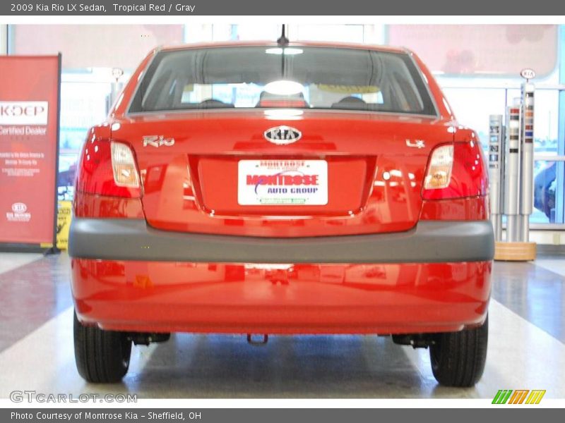 Tropical Red / Gray 2009 Kia Rio LX Sedan