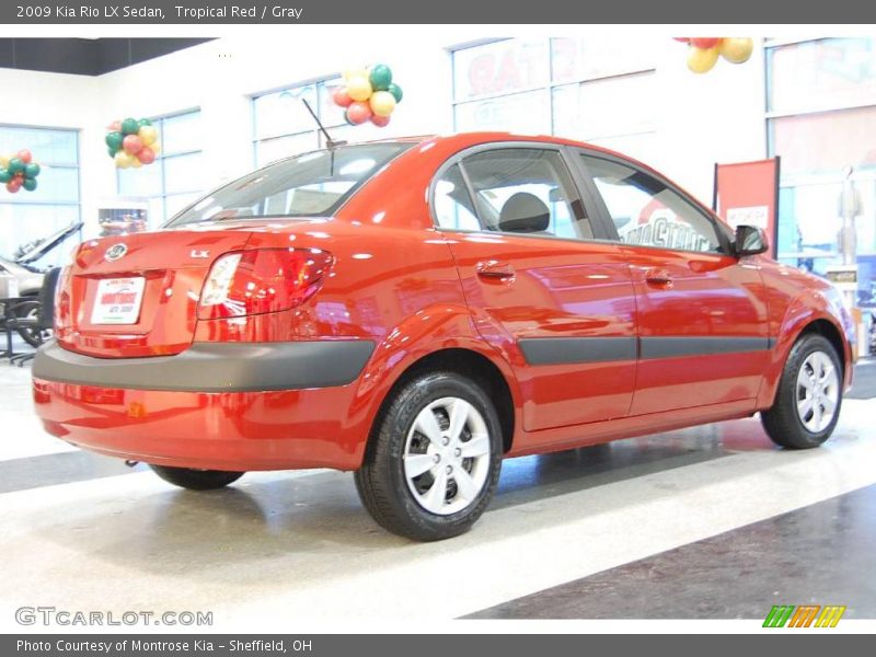 Tropical Red / Gray 2009 Kia Rio LX Sedan
