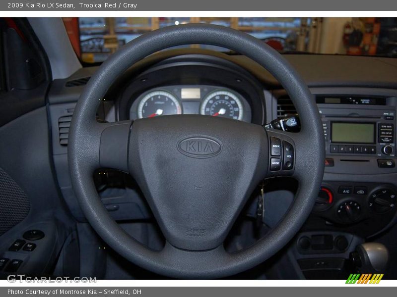 Tropical Red / Gray 2009 Kia Rio LX Sedan