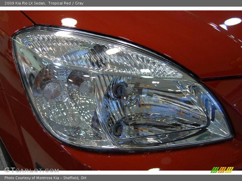 Tropical Red / Gray 2009 Kia Rio LX Sedan