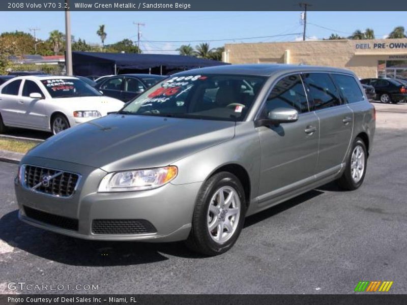 Willow Green Metallic / Sandstone Beige 2008 Volvo V70 3.2