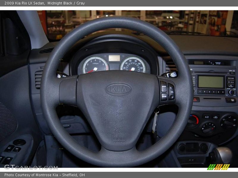 Midnight Black / Gray 2009 Kia Rio LX Sedan