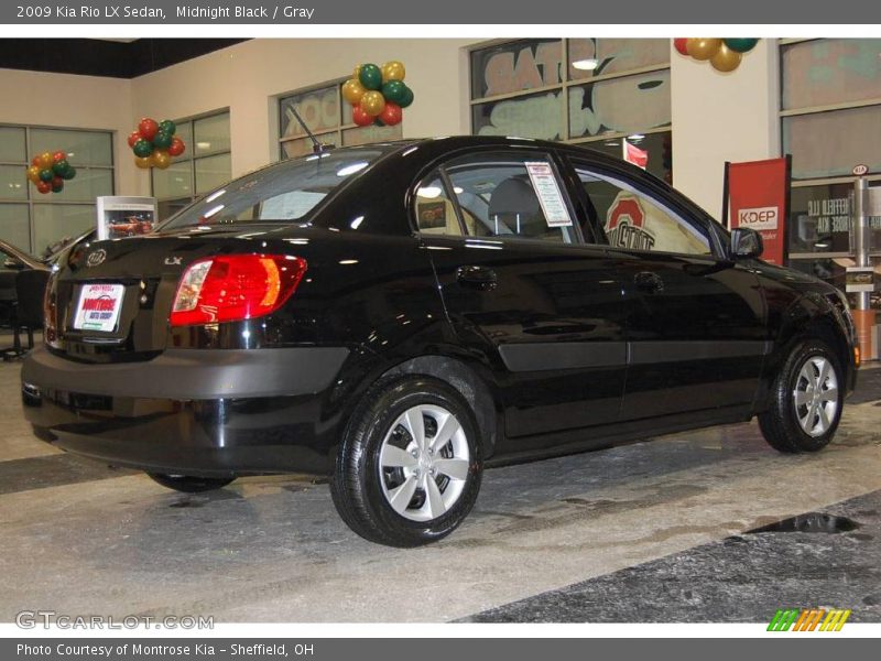 Midnight Black / Gray 2009 Kia Rio LX Sedan