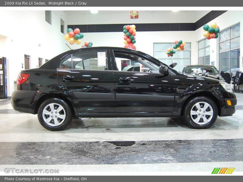 Midnight Black / Gray 2009 Kia Rio LX Sedan