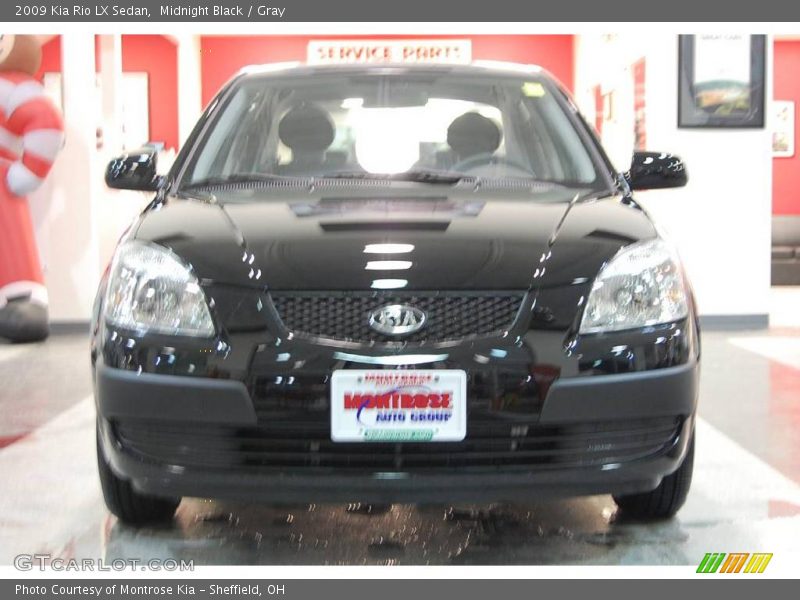 Midnight Black / Gray 2009 Kia Rio LX Sedan