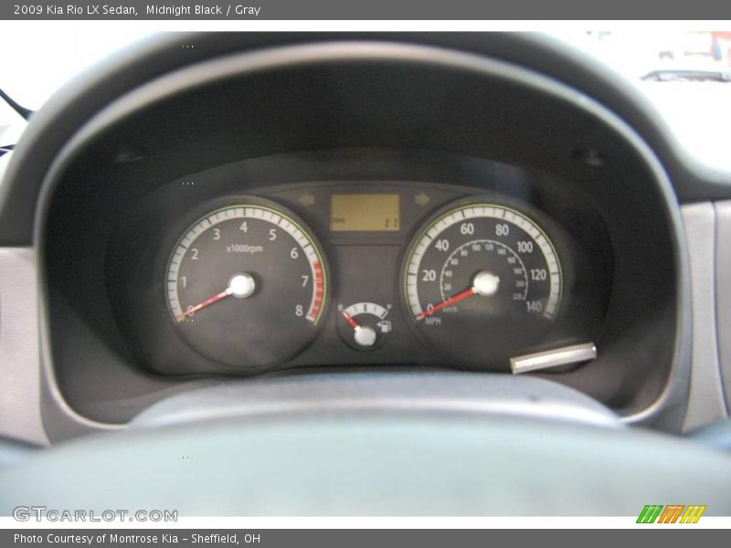 Midnight Black / Gray 2009 Kia Rio LX Sedan