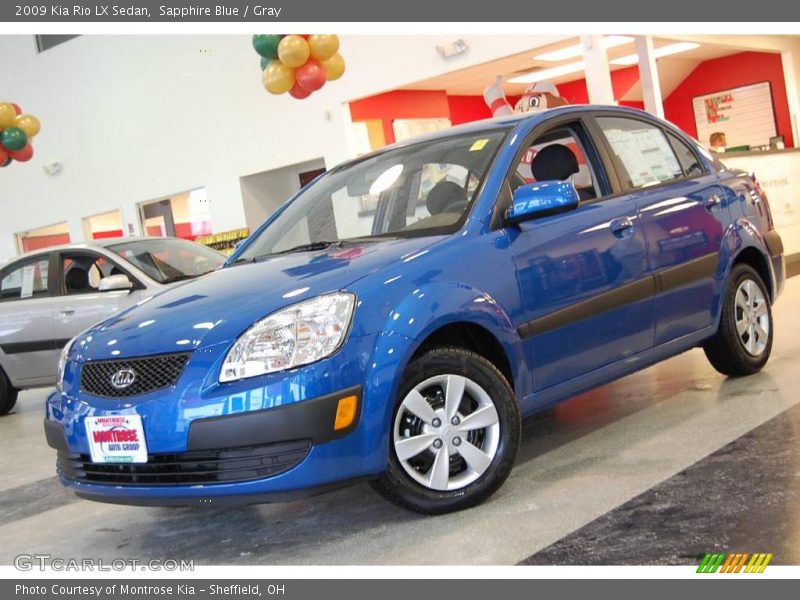 Sapphire Blue / Gray 2009 Kia Rio LX Sedan