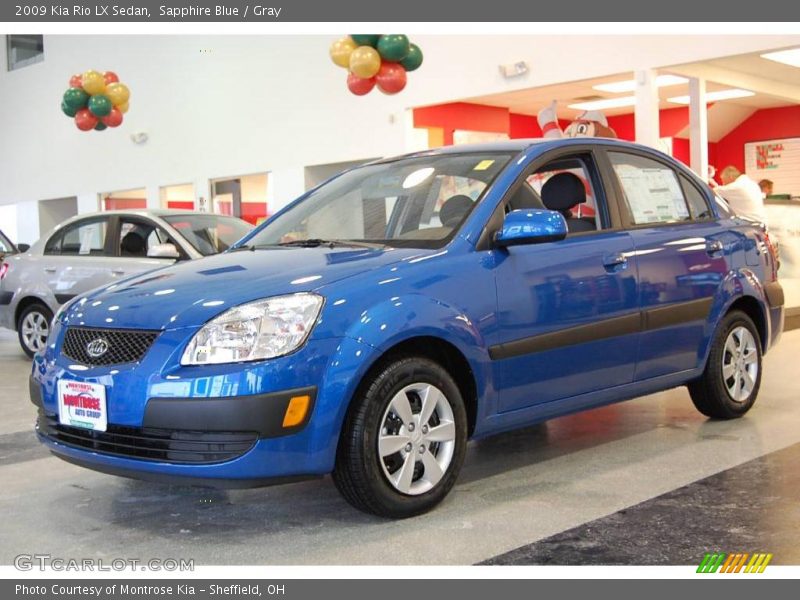 Sapphire Blue / Gray 2009 Kia Rio LX Sedan