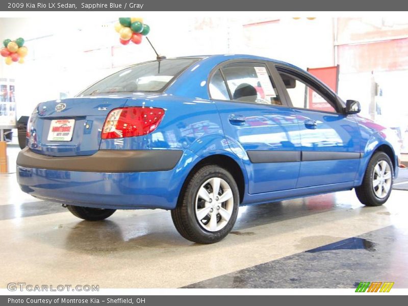 Sapphire Blue / Gray 2009 Kia Rio LX Sedan
