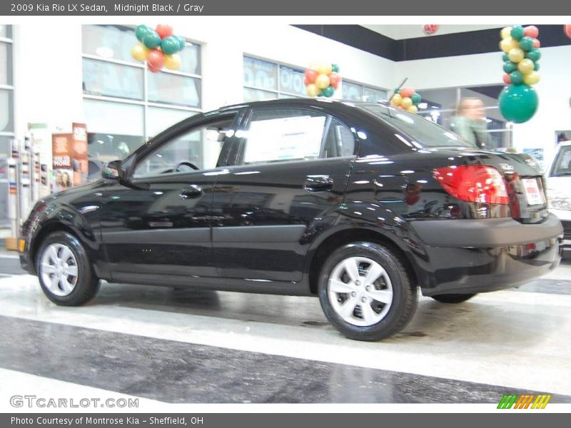 Midnight Black / Gray 2009 Kia Rio LX Sedan