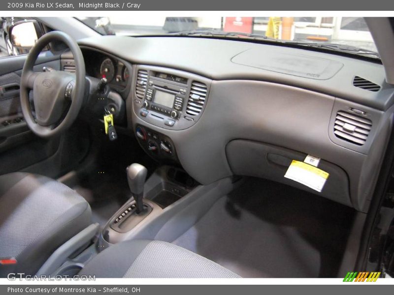 Midnight Black / Gray 2009 Kia Rio LX Sedan